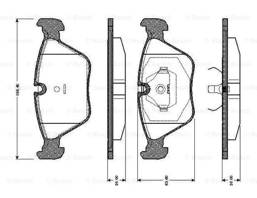 Brake Pad Set, disc brake (0 986 TB2 151)