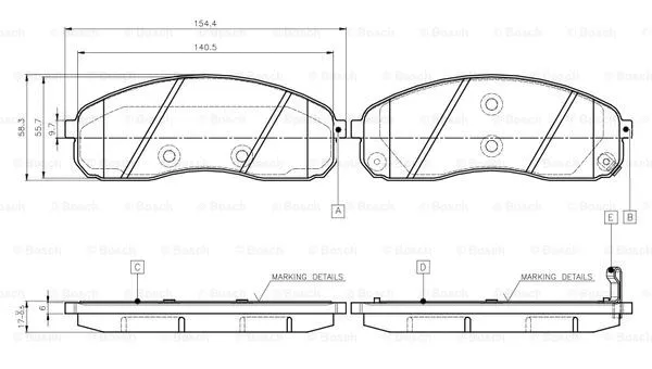 Brake Pad Set, disc brake (0 986 TB2 947)