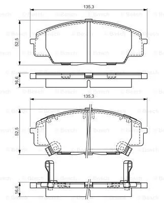 Brake Pad Set, disc brake (0 986 494 311)