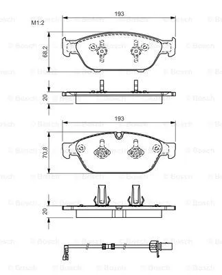 Brake Pad Set, disc brake (0 986 TB3 178)