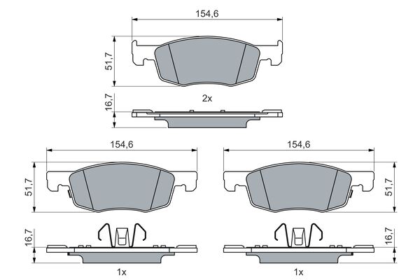 Brake Pad Set, disc brake (0 986 460 018)