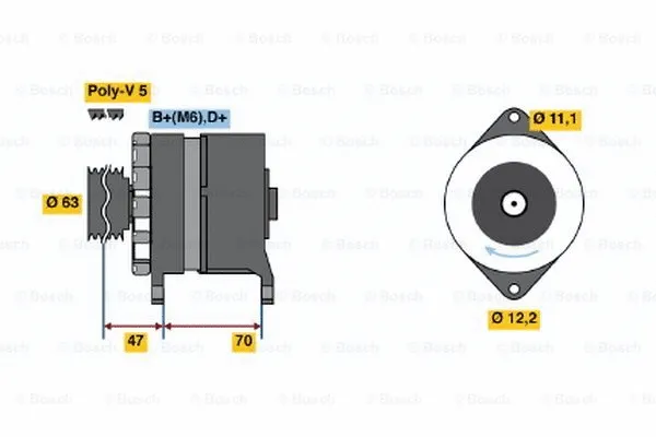 Alternator (0 120 488 287)