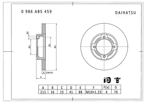 Brake Disc (0 986 AB5 459)