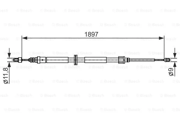 Cable Pull, parking brake (1 987 482 433)