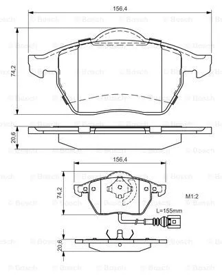 Brake Pad Set, disc brake (0 986 495 047)