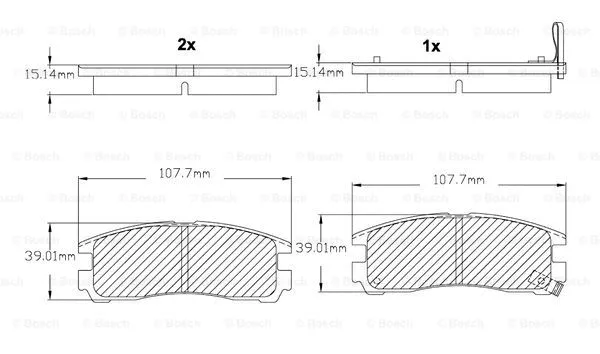 Brake Pad Set, disc brake (F 03B 150 003)