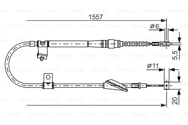 Cable Pull, parking brake (1 987 477 609)