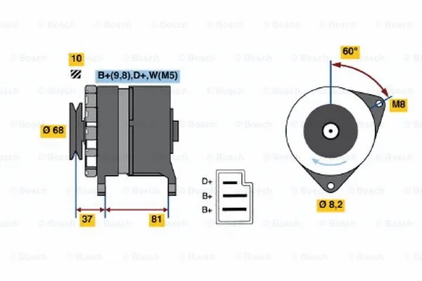 Alternator (0 986 036 561)