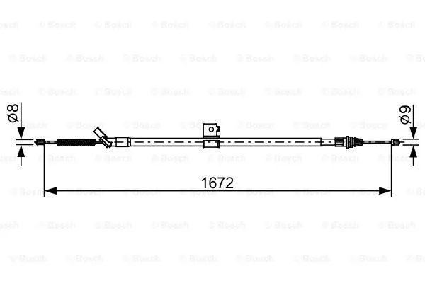 Cable Pull, parking brake (1 987 482 630)