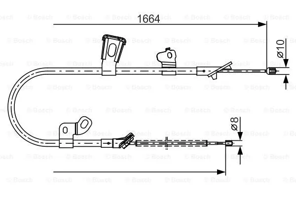 Cable Pull, parking brake (1 987 482 219)