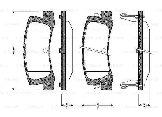 Brake Pad Set, disc brake (0 986 TB2 109)