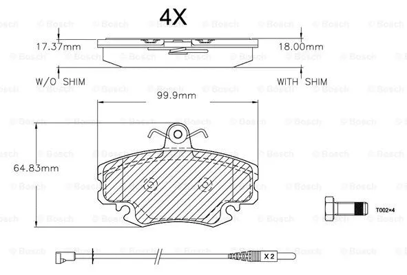 Brake Pad Set, disc brake (F 03A 150 016)