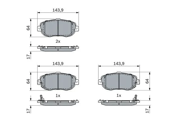 Brake Pad Set, disc brake (0 986 494 882)