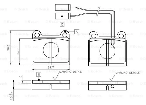 Brake Pad Set, disc brake (0 986 TB2 471)