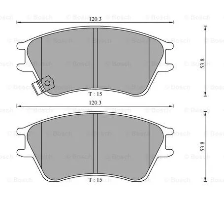 Brake Pad Set, disc brake (0 986 AB3 041)