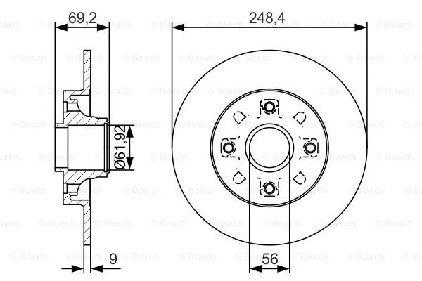 Brake Disc (0 986 479 S43)