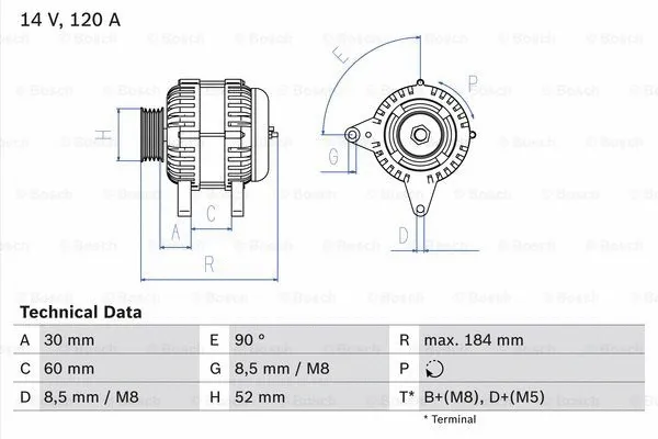 Alternator (0 986 041 280)