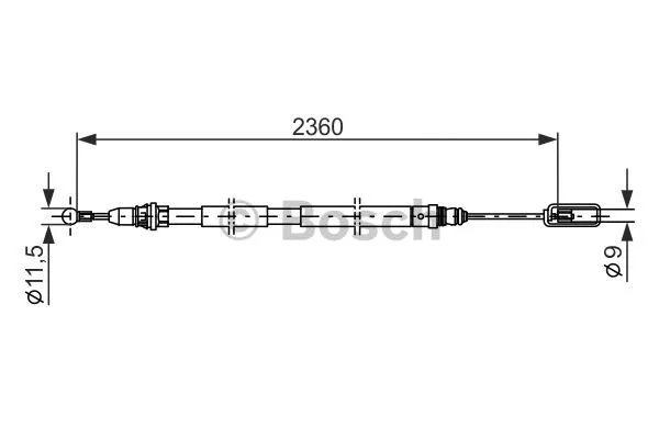 Cable Pull, parking brake (1 987 477 714)
