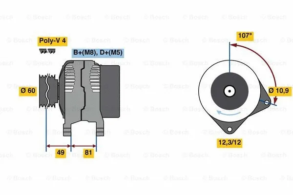 Alternator (0 986 049 740)