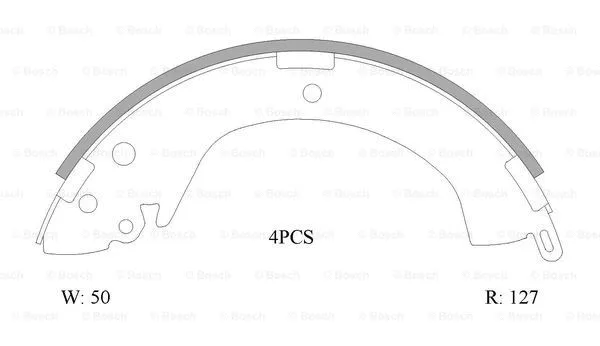 Brake Shoe Set (0 986 AB0 005)