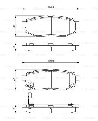 Brake Pad Set, disc brake (0 986 495 135)
