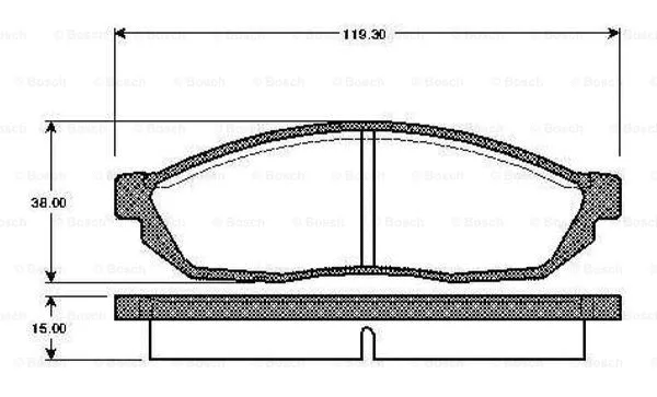 Brake Pad Set, disc brake (0 986 TB2 065)