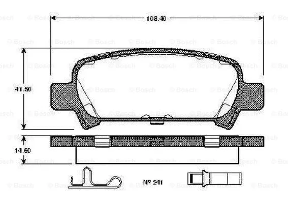 Brake Pad Set, disc brake (0 986 TB2 360)