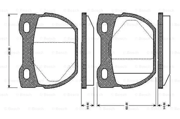 Brake Pad Set, disc brake (0 986 TB2 280)