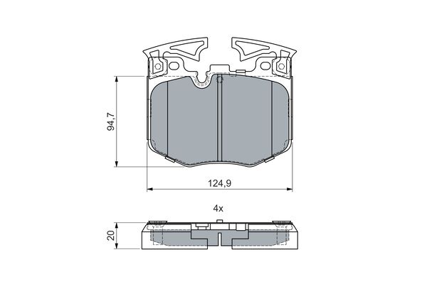 Brake Pad Set, disc brake (0 986 460 060)