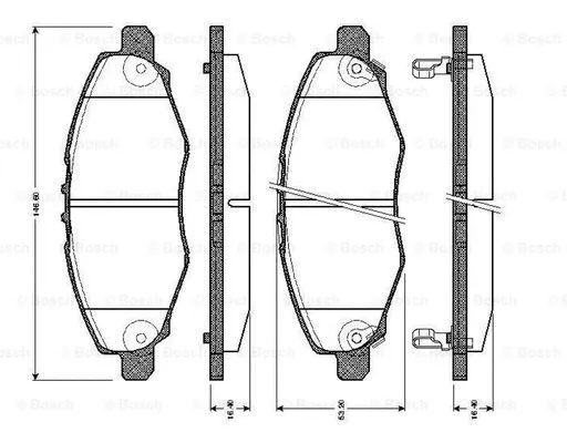 Brake Pad Set, disc brake (0 986 TB2 943)