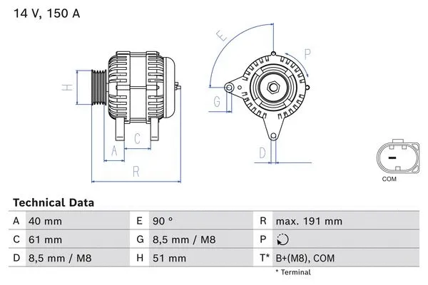 Alternator (0 986 085 020)