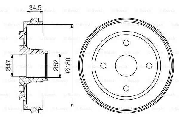 Brake Drum (0 986 477 264)