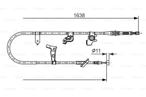 Cable Pull, parking brake (1 987 482 466)