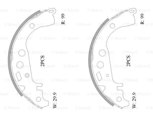 Brake Shoe Set (0 986 AB0 118)