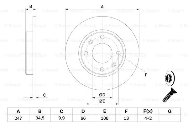Brake Disc (0 986 478 046)