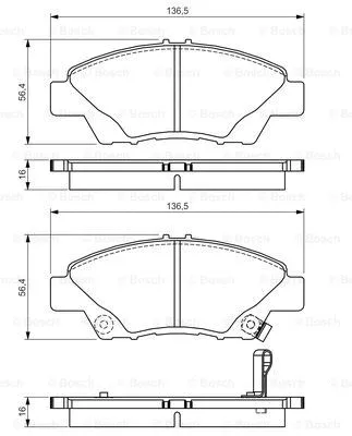 Brake Pad Set, disc brake (0 986 495 154)