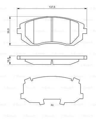 Brake Pad Set, disc brake (0 986 494 653)