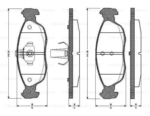 Brake Pad Set, disc brake (0 986 TB2 026)