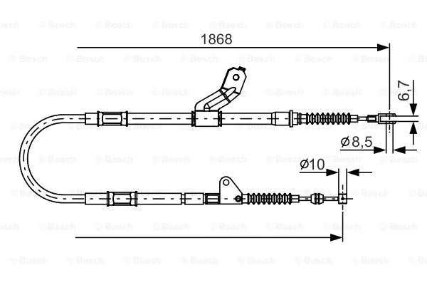 Cable Pull, parking brake (1 987 482 158)