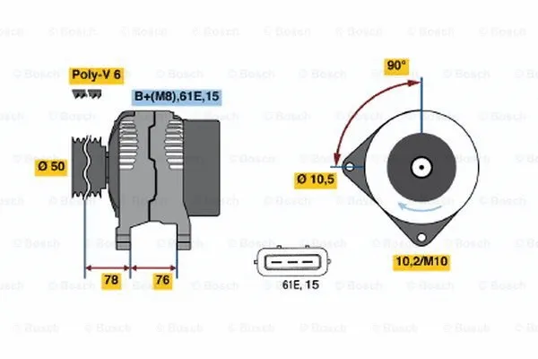 Alternator (0 123 515 004)