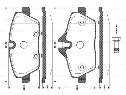 Brake Pad Set, disc brake (0 986 TB3 112)