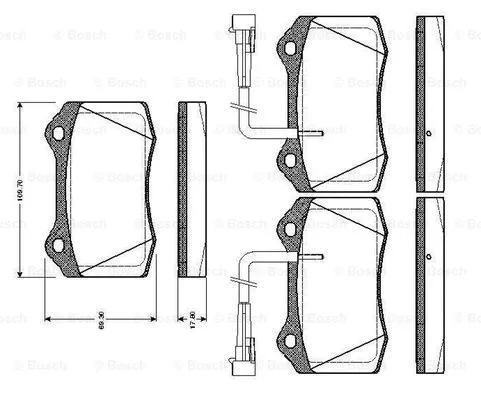 Brake Pad Set, disc brake (0 986 TB2 243)