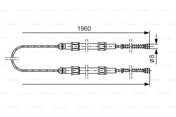 Cable Pull, parking brake (1 987 477 002)
