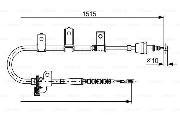 Cable Pull, parking brake (1 987 482 097)