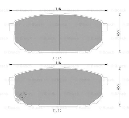 Brake Pad Set, disc brake (0 986 AB3 070)