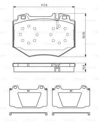 Brake Pad Set, disc brake (0 986 494 352)