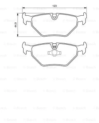 Brake Pad Set, disc brake (0 986 424 667)