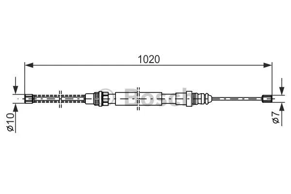 Cable Pull, parking brake (1 987 477 463)
