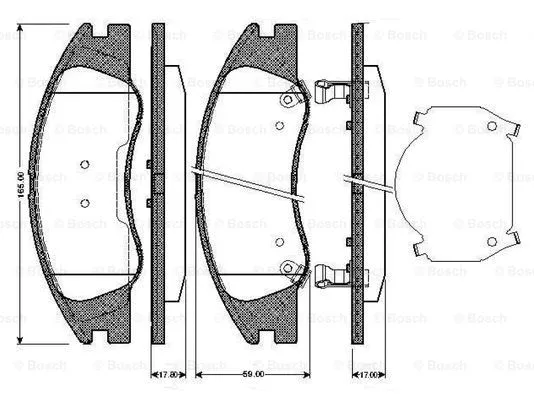Brake Pad Set, disc brake (0 986 TB2 892)