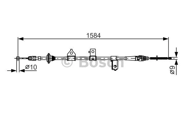 Cable Pull, parking brake (1 987 482 099)